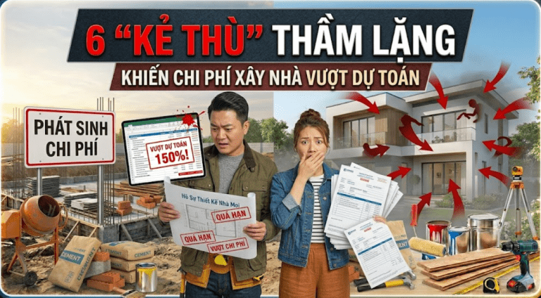 Kẻ thù thầm lặng khiến chi phí xây nhà vượt dư toán
