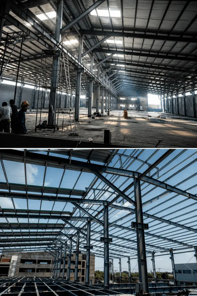 Xây dựng Nhà xưởng công nghiệp và Hạ tầng cầu đường