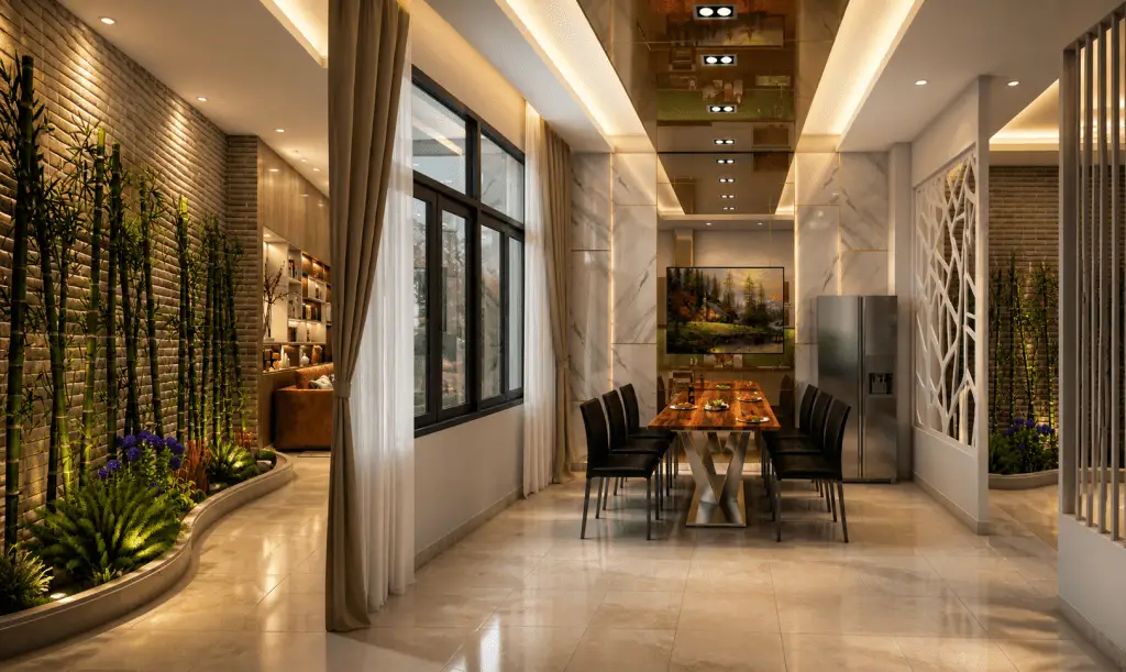 Nhà phố – View nội thất hiện đại